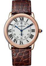 Load image into Gallery viewer, Cartier Ronde Solo de Cartier Watch - 36 mm Pink Gold And Steel Case - Brown Alligator Strap - W2RN0008 - Luxury Time NYC