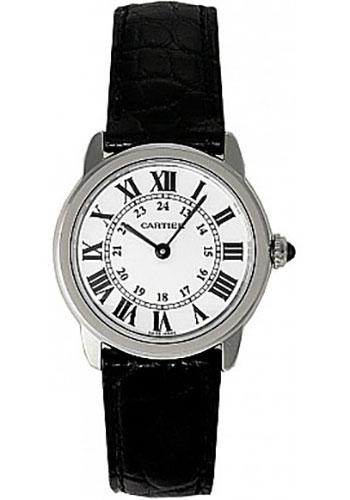 Cartier Ronde Solo Watch - Small Steel Case - Alligator Strap - W6700155 - Luxury Time NYC