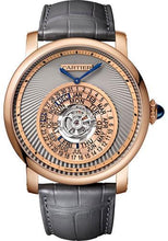 Load image into Gallery viewer, Cartier Rotonde de Cartier Astrocalendaire Watch - 45 mm Pink Gold Case - Gray Dial - Gray Alligator Strap - WHRO0027 - Luxury Time NYC