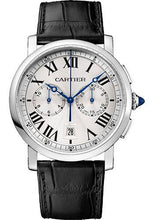 Load image into Gallery viewer, Cartier Rotonde de Cartier Chronograph Watch - 40 mm Steel Case - Silvered Effect Dial - Black Alligator Strap - WSRO0002 - Luxury Time NYC