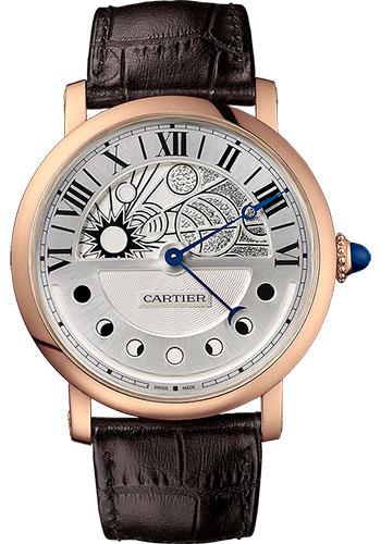 Cartier Rotonde de Cartier Day Night Retrograde Moon Phases Watch - 43.5 mm Pink Gold Case - W1556243 - Luxury Time NYC