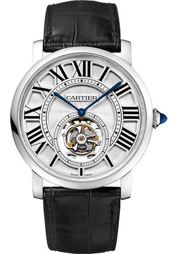 Cartier Rotonde de Cartier Flying Tourbillon Watch - 40 mm White Gold Case - W1556216 - Luxury Time NYC