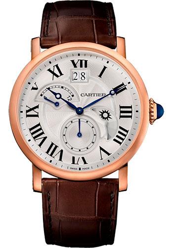 Cartier Rotonde de Cartier Large Date and Retrograde Second Time Zone Watch - 42 mm Pink Gold Case - W1556240 - Luxury Time NYC