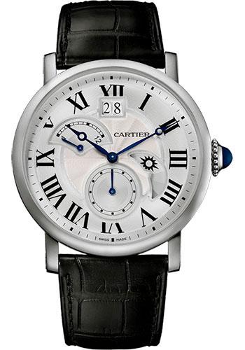 Cartier Rotonde De Cartier Large Date Second Time-Zone Watch - 42 mm Steel Case - W1556368 - Luxury Time NYC