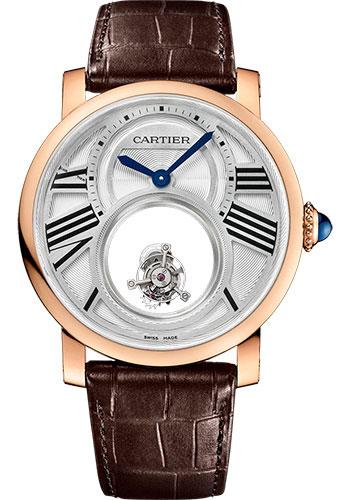 Cartier Rotonde de Cartier Mysterious Double Tourbillon Watch - 45 mm Pink Gold Case - W1556230 - Luxury Time NYC