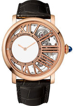 Load image into Gallery viewer, Cartier Rotonde de Cartier Mysterious Hour Skeleton 42 Mm Watch - 42 mm Pink Gold Case - Skeleton Dial - Dark Gray Leather Strap - WHRO0060 - Luxury Time NYC