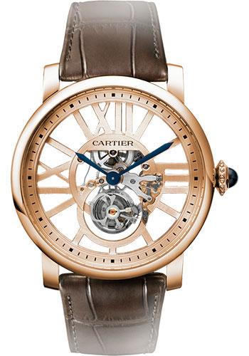 Cartier Rotonde de Cartier Skeleton Flying Tourbillon Numbered Edition of 100 Watch - 45 mm Pink Gold Case - W1580046 - Luxury Time NYC