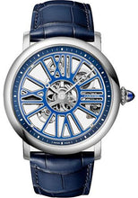 Load image into Gallery viewer, Cartier Rotonde de Cartier Skeleton Watch - 42 mm Platinum Case - Skeleton Dial - Blue Alligator Strap - WHRO0051 - Luxury Time NYC