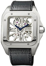 Load image into Gallery viewer, Cartier Santos 100 Skeleton Limited Edition Watch - Extra large Palladium Case - Alligator Strap - W2020018 - Luxury Time NYC