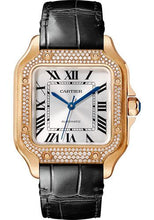 Load image into Gallery viewer, Cartier Santos de Cartier Watch - 35.1 mm Pink Gold Case - Diamond Bezel - Alligator Strap - WJSA0012 - Luxury Time NYC