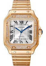 Load image into Gallery viewer, Cartier Santos de Cartier Watch - 35.1 mm Pink Gold Case - Diamond Bezel - WJSA0009 - Luxury Time NYC
