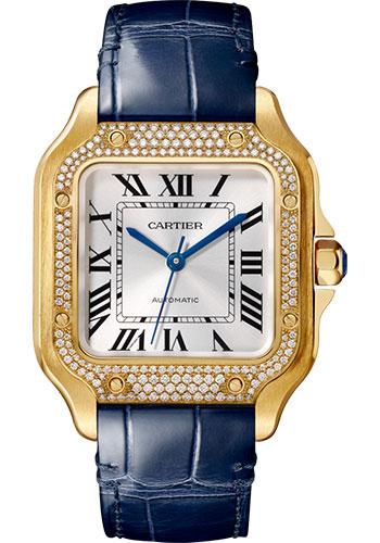 Cartier Santos de Cartier Watch - 35.1 mm Yellow Gold Case - Diamond Bezel - WJSA0008 - Luxury Time NYC