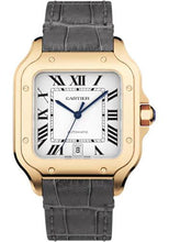 Load image into Gallery viewer, Cartier Santos de Cartier Watch - 39.8 mm Pink Gold Case - Silvered Dial - Alligator And Calfskin Strap - WGSA0019 - Luxury Time NYC