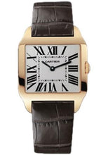 Load image into Gallery viewer, Cartier Santos-Dumont Watch - Small Pink Gold Case - Silver Dial - Alligator Strap - W2009251 - Luxury Time NYC