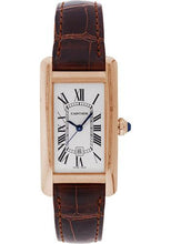 Load image into Gallery viewer, Cartier Tank Americaine Medium Model Watch - 41.6 x 22.6 mm Pink Gold Case - Brown Alligator Strap - W2620030 - Luxury Time NYC
