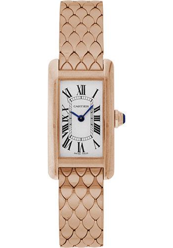 Cartier Tank Americaine Small Model Watch - 19 x 34.8 mm Pink Gold Case - W2620031 - Luxury Time NYC
