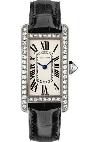 Cartier Tank Americaine Watch 34.8 mm White Gold Diamond Case