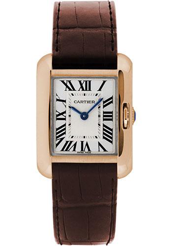 Cartier Tank Anglaise SM Watch - 30.2 mm Pink Gold Case - Brown Alligator Strap - W5310027 - Luxury Time NYC
