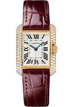 Load image into Gallery viewer, Cartier Tank Anglaise Watch - 30.2 mm Pink Gold Case - Diamond Bezel - Claret Red Alligator Strap - WT100013 - Luxury Time NYC