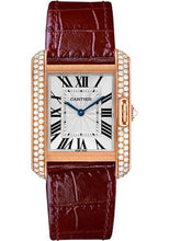 Load image into Gallery viewer, Cartier Tank Anglaise Watch - 34.7 mm Pink Gold Case - Diamond Bezel - Diamond Dial - Bordeaux Alligator Strap - WT100029 - Luxury Time NYC