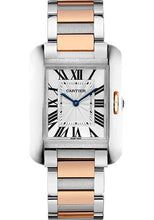 Load image into Gallery viewer, Cartier Tank Anglaise Watch - 34.7 mm Steel Case - Silver Dial - Pink Gold Bracelet - W5310043 - Luxury Time NYC