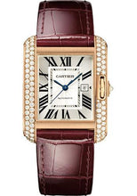 Load image into Gallery viewer, Cartier Tank Anglaise Watch - 39.2 mm Pink Gold Case - Diamond Bezel - Claret Red Alligator Strap - WT100016 - Luxury Time NYC