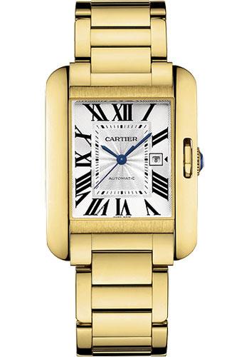 Cartier Tank Anglaise Watch - Medium Yellow Gold Case - W5310015 - Luxury Time NYC