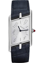 Load image into Gallery viewer, Cartier Tank Asymetrique Watch - 47.15 mm x 26.10 mm Platinum Case - Silvered Dial - Dark Grey Alligator Strap Limited Edition of 100 - WGTA0042 - Luxury Time NYC