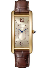 Load image into Gallery viewer, Cartier Tank Cintree Watch - 46.3 mm Yellow Gold Case - Golden Dial - Brown Alligator Strap - WGTA0026 - Luxury Time NYC