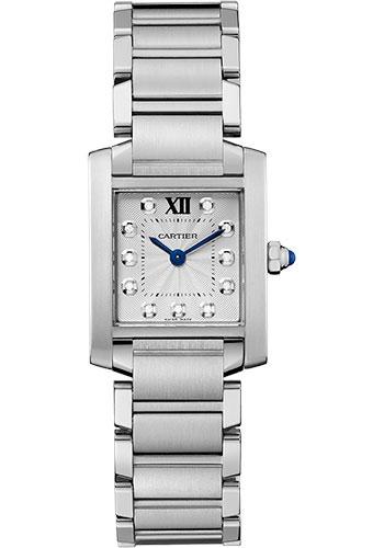 Cartier Tank Francaise Watch - 25.35 mm Steel Case - Diamond Dial - WE110006 - Luxury Time NYC