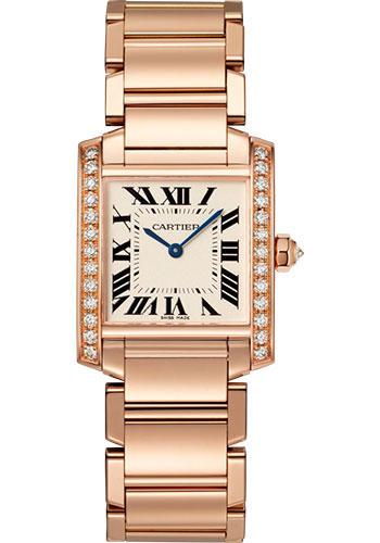 Cartier Tank Francaise Watch - 30 mm Pink Gold Diamond Case - WJTA0023 - Luxury Time NYC