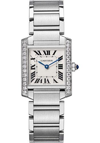Cartier Tank Francaise Watch - 30 mm Steel Diamond Case - W4TA0009 - Luxury Time NYC