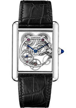 Load image into Gallery viewer, Cartier Tank Louis Cartier Watch - 30 mm White Gold Case - Pink Gold Case Bezel - Skeleton Dial - Black Alligator Strap - W5310012 - Luxury Time NYC