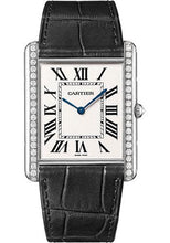 Load image into Gallery viewer, Cartier Tank Louis Cartier Watch - Extra large White Gold Diamond Case - Black Alligator Strap - WT200006 - Luxury Time NYC
