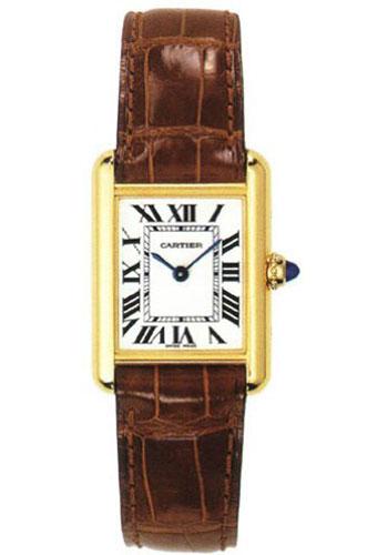 Cartier Tank Louis Cartier Watch - Small Yellow Gold Case - Alligator Strap - W1529856 - Luxury Time NYC