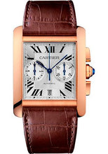 Load image into Gallery viewer, Cartier Tank MC Watch - 34.3 mm Pink Gold Case - Silver Dial - Dark Brown Alligator Strap - W5330005 - Luxury Time NYC