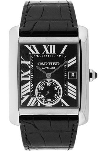 Cartier Tank MC Watch - 34.3 mm Steel Case - Black Dial - Black Alligator Strap - W5330004 - Luxury Time NYC