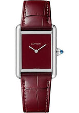 Load image into Gallery viewer, Cartier Tank Must Watch - 33.7 mm x 25.5 mm Steel Case - Claret Dial - Claret Alligator Strap - WSTA0054 - Luxury Time NYC