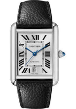 Load image into Gallery viewer, Cartier Tank Must Watch - 41 mm x 31 mm Steel Case - Silvered Dial - Interchangeable Black Grained Calfskin Strap - WSTA0040 - Luxury Time NYC