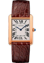 Load image into Gallery viewer, Cartier Tank Solo Watch - 34.8 mm Pink Gold Case - Brown Alligator Strap - W5200025 - Luxury Time NYC