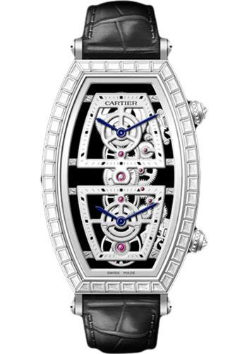 Cartier Tonneau Skeleton Xl Watch 52.4 mm x 29.8 mm Platinum