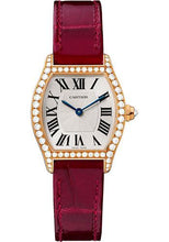 Load image into Gallery viewer, Cartier Tortue Watch - 30 mm Pink Gold Diamond Case - Bordeaux Alligator Strap - WA501006 - Luxury Time NYC