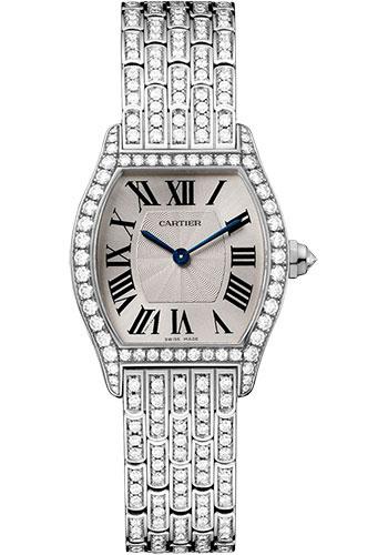 Cartier Tortue Watch - 30 mm White Gold Diamond Case - Diamond Bracelet - HPI00778 - Luxury Time NYC