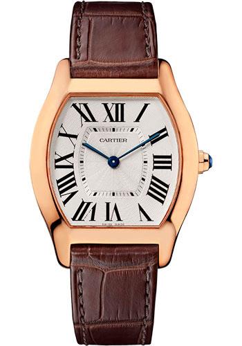 Cartier Tortue Watch - 39 mm Pink Gold Case - Brown Alligator Strap - W1556362 - Luxury Time NYC