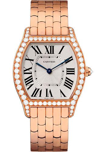 Cartier Tortue Watch - 39 mm Pink Gold Diamond Case - WA501012 - Luxury Time NYC