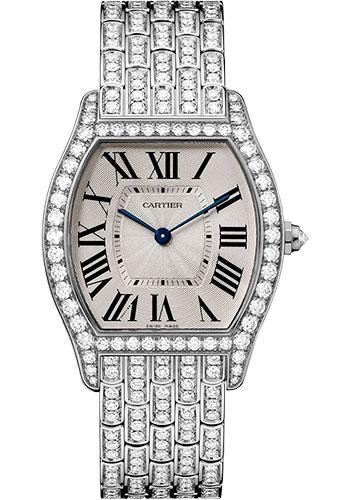 Cartier Tortue Watch - 39 mm White Gold Diamond Case - Diamond Bracelet - HPI00779 - Luxury Time NYC
