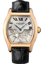 Load image into Gallery viewer, Cartier Tortue Xl Watch - Pink Gold Case - Silvered Dial - Hand-Sewn Full-Grain Alligator Strap - W1553551 - Luxury Time NYC