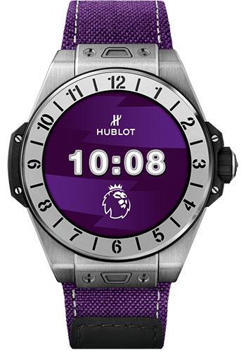 Hublot Big Bang e Premier League Watch - 42 mm - Digital Hublot Dial - Purple Fabric Strap Limited Edition of 200-440.NX.1100.NR.PLW21 - Luxury Time NYC