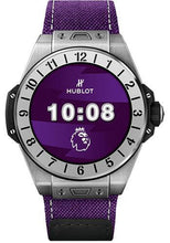 Load image into Gallery viewer, Hublot Big Bang e Premier League Watch - 42 mm - Digital Hublot Dial - Purple Fabric Strap Limited Edition of 200-440.NX.1100.NR.PLW21 - Luxury Time NYC