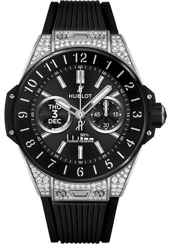 Hublot Big Bang e Titanium Diamonds Watch - 42 mm - Digital Hublot Dial - Black Rubber Strap-440.NX.1106.RX.1704 - Luxury Time NYC